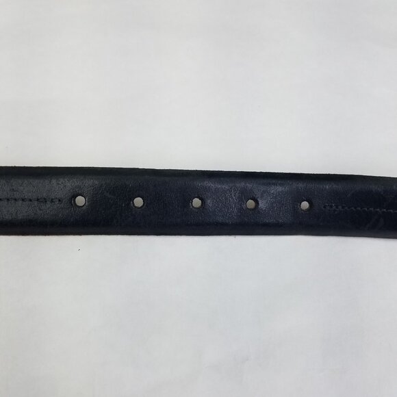 Calvin Klein Genuine Leather Belt Black Men's Size 34 Feather Edge 33"-37" USA - Picture 4 of 15